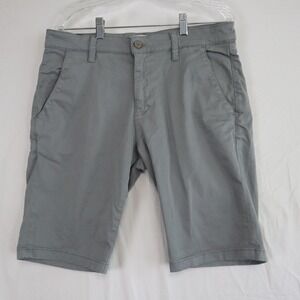 Mavi Jeans Shorts Mens 34 Jacob Chino Golf Casual Stretch‎ Flex Flat Front Gray